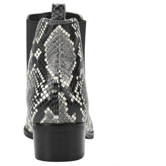 Marc Fisher Ltd Black White Snake Print Yale Chelsea Booties Boots Sz 8 NEW $199 - Picture 5 of 11